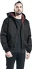 A man wearing a black hooded jacket. Produktbild-Vorschau