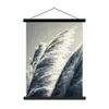MuchoWow® Textilposter Pampasgras - Schwarz - Weiß - Natur Produktbild-Vorschau 1