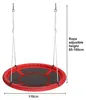 Balançoire nid 110 cm rouge, structure robuste en acier, Voir les images du produit 2