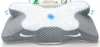 A close-up marketing image of an orthopedic pillow, highlighting its airflow and support features with arrows and a blue glow. Produktbild-Vorschau