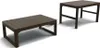 Two brown outdoor tables on a white background. Anteprima dell’immagine prodotto