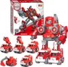 Robot transformateur DIY en 5 camions de pompiers, Voir les images du produit 1