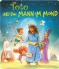 Children's book cover illustration featuring characters, a rocket, and celestial elements. Produktbild-Vorschau