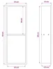 vidaXL Cabine de douche blanche 60 x 20 x 9,5 cm en acier Voir les images du produit 8