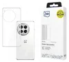 A clear phone case is shown next to its packaging, with a phone visible inside the case. Produktbild-Vorschau