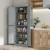 HOMCOM Armoire de cuisine buffet cuisine vaisselier meuble Voir les images du produit 2