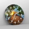 Wanduhr - Rund - Glasuhr - Brücke See - 30x30cm - Produktbild-Vorschau 4