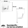 DEKAZIA® Klebehaken Bad Weiß Matt – Wandhaken selbstklebend Produktbild-Vorschau 5