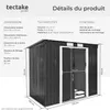 Abri de jardin métal 2,7 m² toiture monopente - gris/blanc Voir les images du produit 6