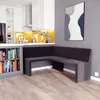 Corner bench seating in a modern kitchen area. Voir les images du produit