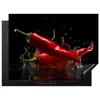 KitchenYeah© Herdabdeckplatte Paprika - Rot - Schwarz - Produktbild-Vorschau 1
