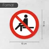 Adesivo di divieto P018 Seduta vietata secondo DIN EN ISO Anteprima dell’immagine prodotto 2