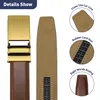 Nelbons Herren Gürtel,Leder Automatik Ratsche Gürtel Für Produktbild-Vorschau 4