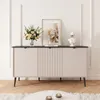 Dreitürige Kommode NAVANI 160 cm Sideboard geriffelten Produktbild-Vorschau 6