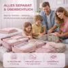8er Set Kofferorganizer Pink Packtaschen mit Kosmetiktasche Produktbild-Vorschau 4
