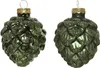 Christbaumschmuck Zapfen 7cm Glas 6 Stück - Piniengrün Produktbild-Vorschau 1