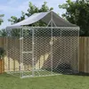 vidaXL Cuccia per cani da esterno con tetto argento Anteprima dell’immagine prodotto 8
