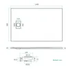 Technical drawing of a shower tray with dimensions. Náhľad obrázku produktu