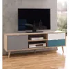 TV-Board Cuba Lowboard Unterschrank Sonoma Eiche weiß grau Produktbild-Vorschau 13