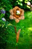 Gartenstecker Blume Metall Gartendeko Rost Edelrost Produktbild-Vorschau 2