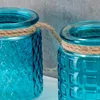 4er Set Teelichthalter Glas Türkis H10cm Windlicht Produktbild-Vorschau 5