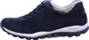 A side view of a navy blue sneaker with a white sole. Voir les images du produit