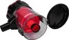 A close-up, angled view of a vacuum cleaner dustbin with its lid open. Produktbild-Vorschau