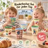 Detský pohár z melamínu, objem 250 ml, modrá farba - sada 6 Náhľad obrázku produktu 2