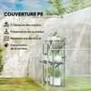 Outsunny Serre de jardin tunnel 4 x 3 x 2 m 12 m² avec 2 Voir les images du produit 3