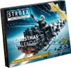 A Christmas advent calendar box with a Santa-like figure riding a sleigh pulled by reindeer. Produktbild-Vorschau