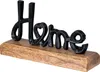 Aufsteller Home H11cm Schriftzug Schwarz Metall Holz Deko Produktbild-Vorschau 1
