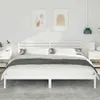 vidaXL Bettrahmen mit Kopfteil Weiß 180 x 220 cm Massives Produktbild-Vorschau 3