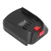 A black battery adapter with red buttons on a white background. Náhled obrázku produktu