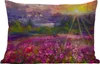 MuchoWow® Outdoor Kissen - Gemälde - Ölfarbe - Blumen - Produktbild-Vorschau 1