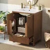 Mobiletto da bagno con lavabo in Vetroceramica, ripiani Anteprima dell’immagine prodotto 2