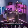 Biurko gamingowe AIORBER w kształcie litery L, 148 cm, z Podgląd zdjęcia produktu 3