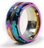 A close-up studio shot of a rainbow-colored ring with numbers on it. Produktbild-Vorschau