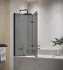 A modern bathroom with a bathtub and a shower screen. Produktbild-Vorschau