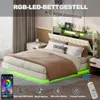 Merax gestoffeerd bed 160x200 cm met LED-verlichting en Productafbeelding-voorbeeld 4