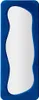 A full-length mirror with an irregular-shaped white reflective surface and a blue velvet frame. Podgląd zdjęcia produktu