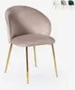 Sedia da pranzo moderna in velluto con gambe dorate Dhera - Anteprima dell’immagine prodotto 1