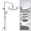 A product image showcasing a shower system with additional marketing information. Anteprima dell’immagine prodotto
