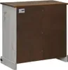 The back view of a white and brown wooden sideboard. Náhľad obrázku produktu