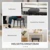 HOMCOM Tabouret de pied Tabouret de maquillage carré Voir les images du produit 5