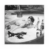 DEQORI Hybrid Leinwand Bild 50x50 cm 'Bad der Eleganz' Produktbild-Vorschau 2