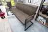 Industrial Freischwinger Bank LOFT 160cm taupe mit Armlehne Produktbild-Vorschau 3