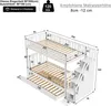 A diagram of a white bunk bed with dimensions and specifications. Produktbild-Vorschau
