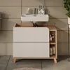 Waschbeckenunterschrank Vicco Karen Weiß/Sonoma 80 x 65 cm Produktbild-Vorschau 5