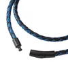 Lederkette Lederband 6 mm Herren Halskette Schwarz / Blau Produktbild-Vorschau 2