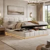 STILVORA gestoffeerd bed 180x200 cm met LED-verlichting en Productafbeelding-voorbeeld 2